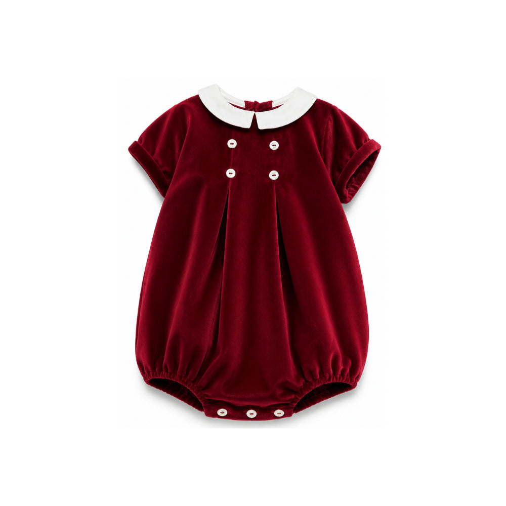 Tutina per neonata Mariella Ferrari Kids rossa con colletto alla Peter Pan PGL10 071 MARIELLA FERRARI KIDS