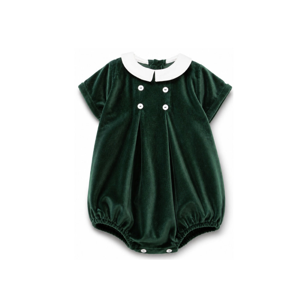 Tutina per neonata Mariella Ferrari Kids verde con colletto alla Peter Pan PGL10 074 MARIELLA FERRARI KIDS