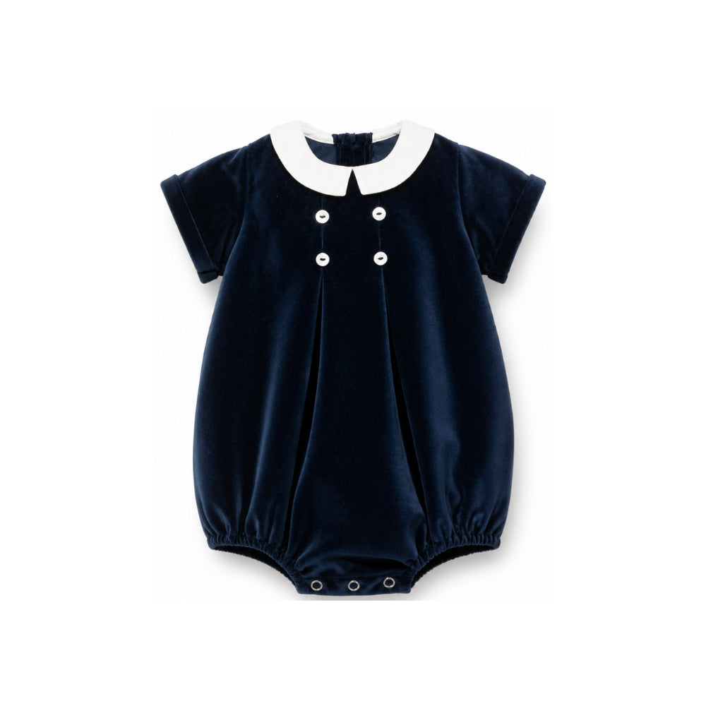 Tutina per neonata Mariella Ferrari Kids blu con colletto alla Peter Pan PGL10 075 MARIELLA FERRARI KIDS