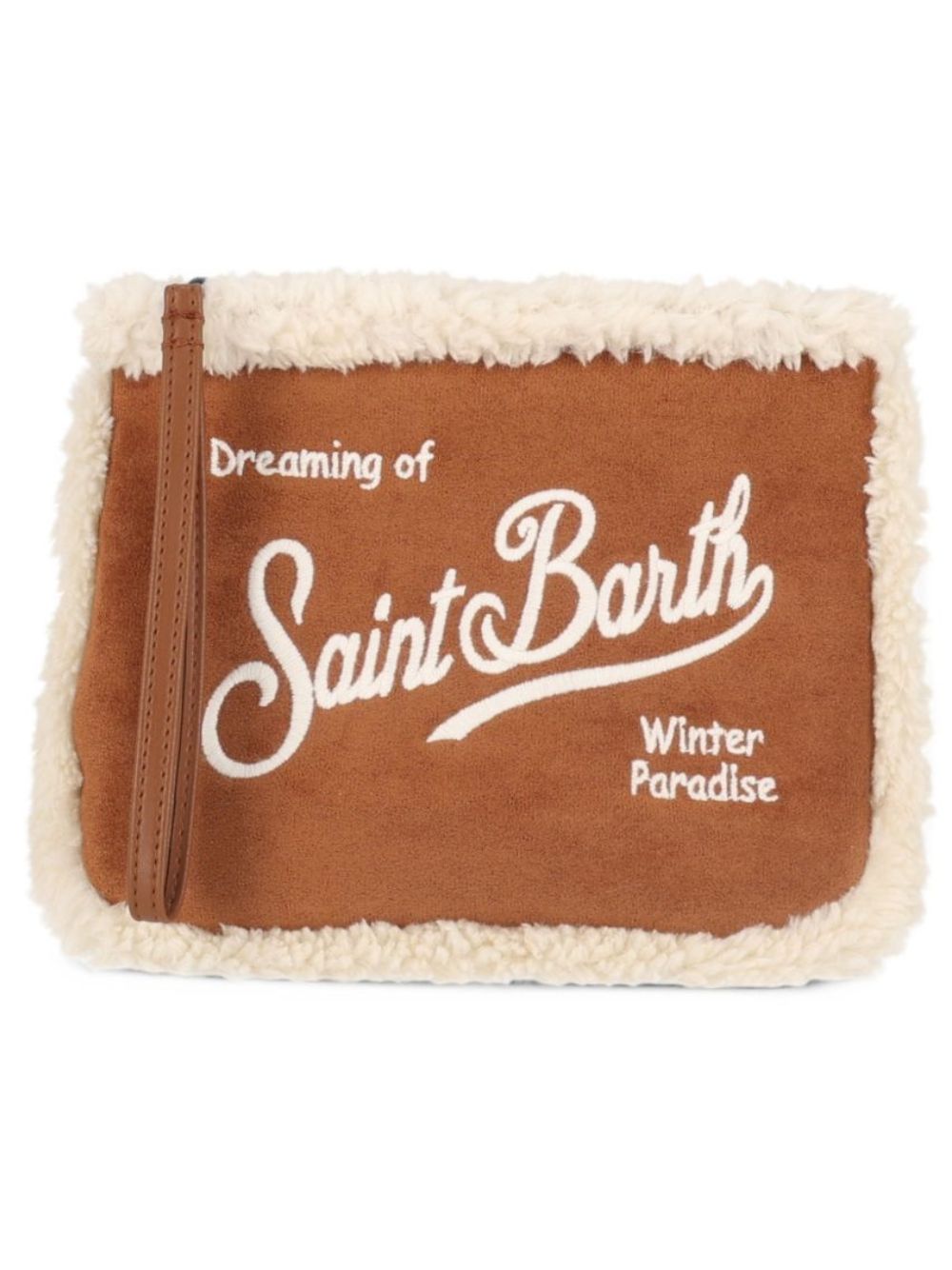 Pochette Aline Shearling MC2 St. Barth marrone con finitura in shearling ALI0033 01970M MC2 ST. BARTH KIDS