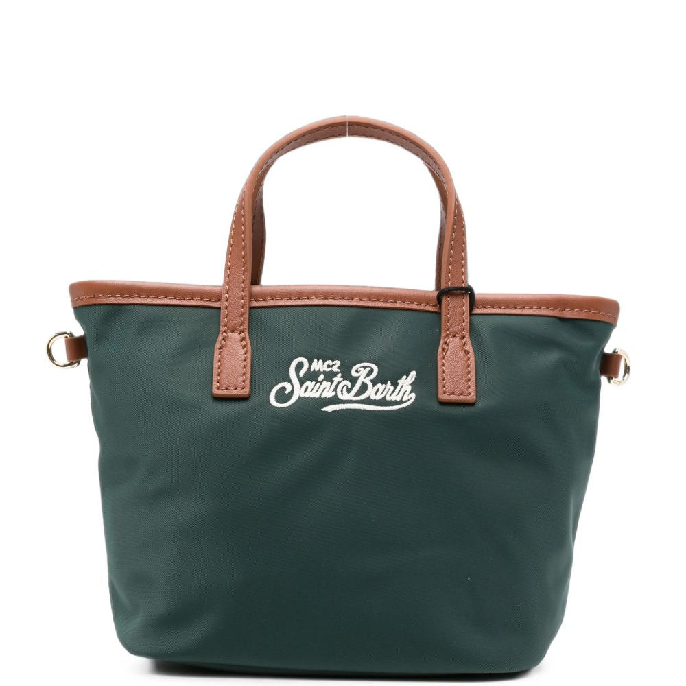 Borsa Mini City Bag MC2 St.Barth verde logo ricamato CB0005 00169M MC2 ST. BARTH KIDS