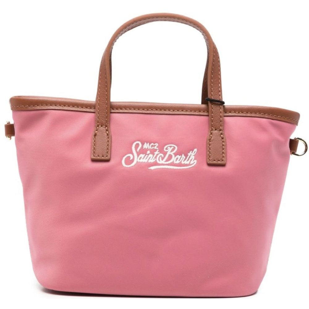 Borsa City Bag Mini MC2 St. Barth rosa con logo ricamato sul davanti CB0005 00682M MC2 ST. BARTH KIDS