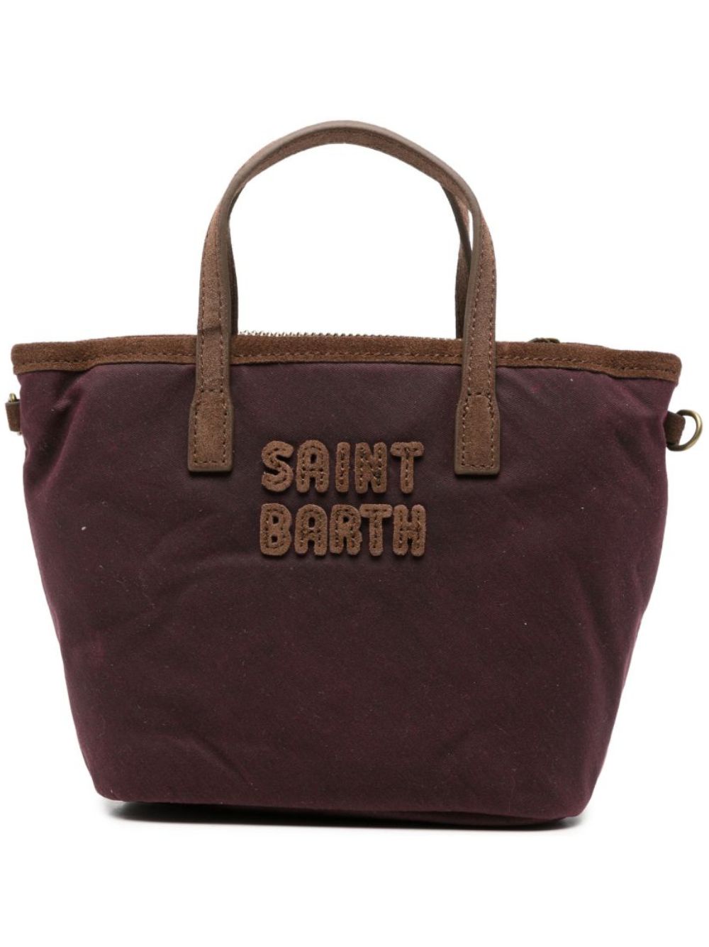 Borsa City Bag Mini MC2 St. Barth rossa con finitura in pelle scamosciata CBMIN001 01018M MC2 ST. BARTH KIDS