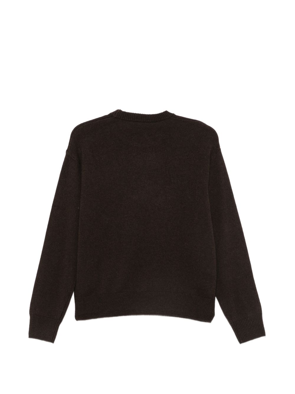 Maglione a intarsio MC2 Saint Barth Kids marrone scuro a maniche lunghe DANY001 04440M MC2 ST. BARTH