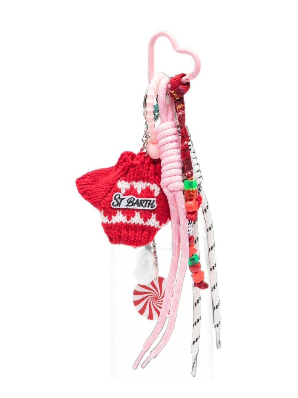 Portachiavi MC2 St. Barth multicolore con ciondoli e clip a cuore FUNC001 00456M MC2 ST. BARTH KIDS
