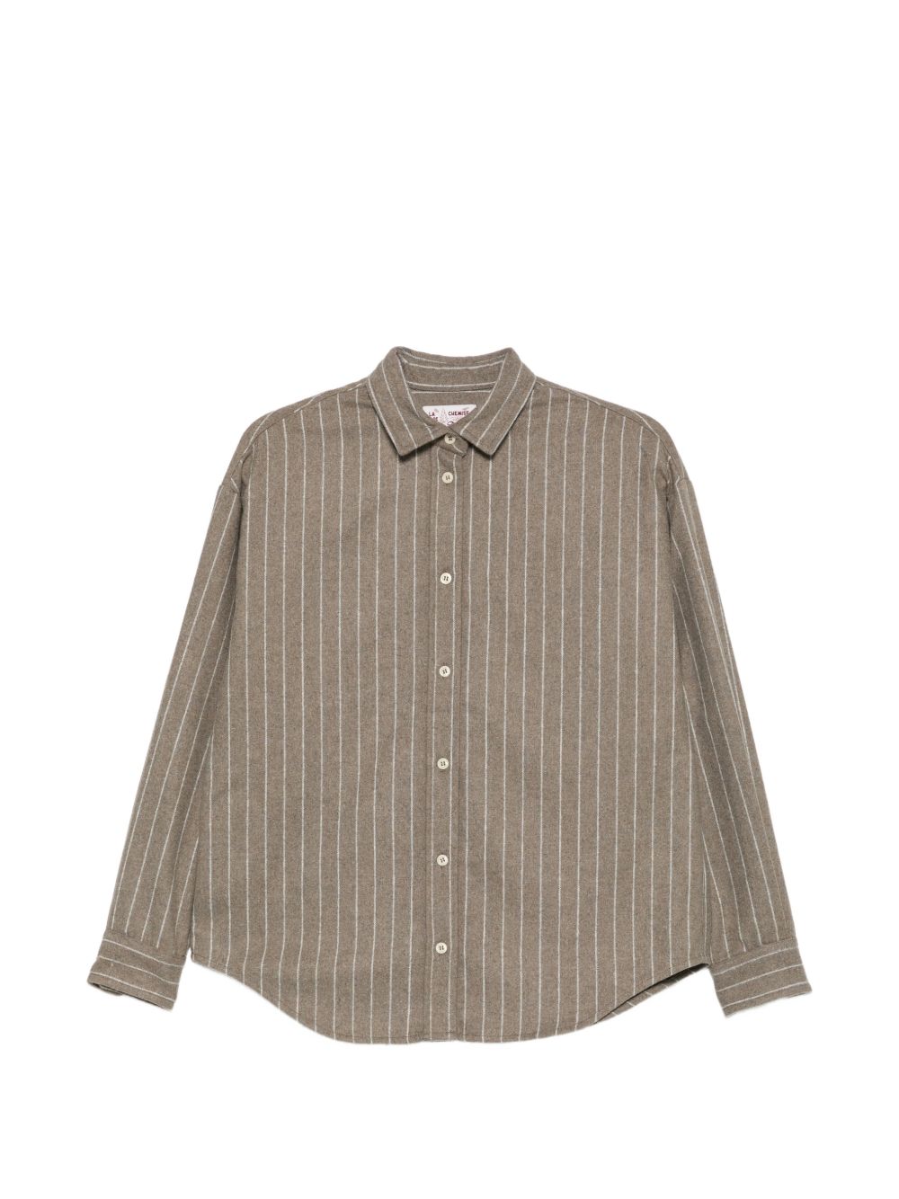 Camicia per donna MC2 St. Barth beige con motivo gessato GIG0001 00455M MC2 ST. BARTH