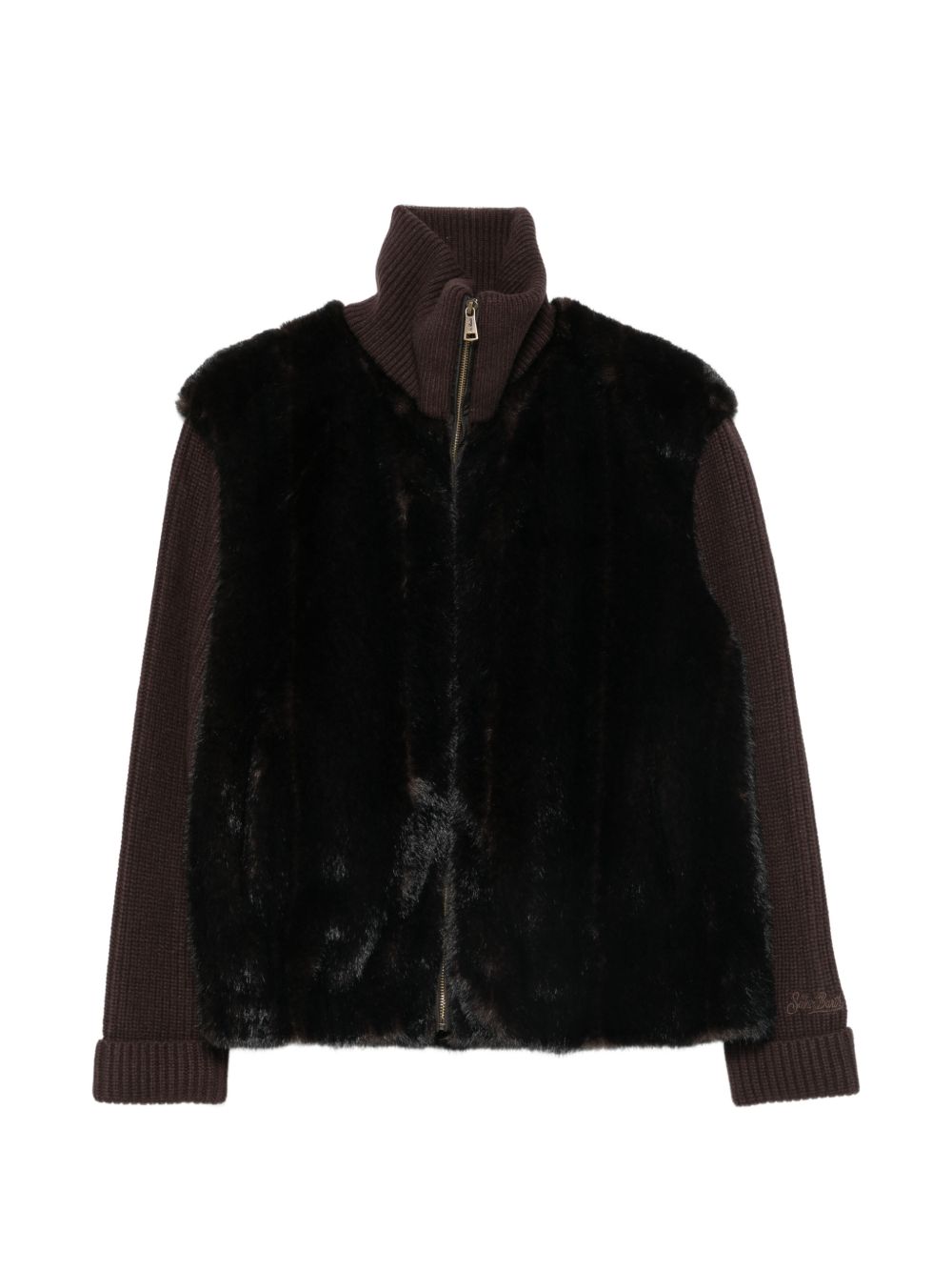 Giubbino per donna MC2 St. Barth marrone con inserti in pelliccia GYA0001 00594M MC2 ST. BARTH