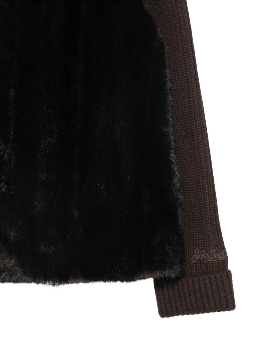 Giubbino per donna MC2 St. Barth marrone con inserti in pelliccia GYA0001 00594M MC2 ST. BARTH