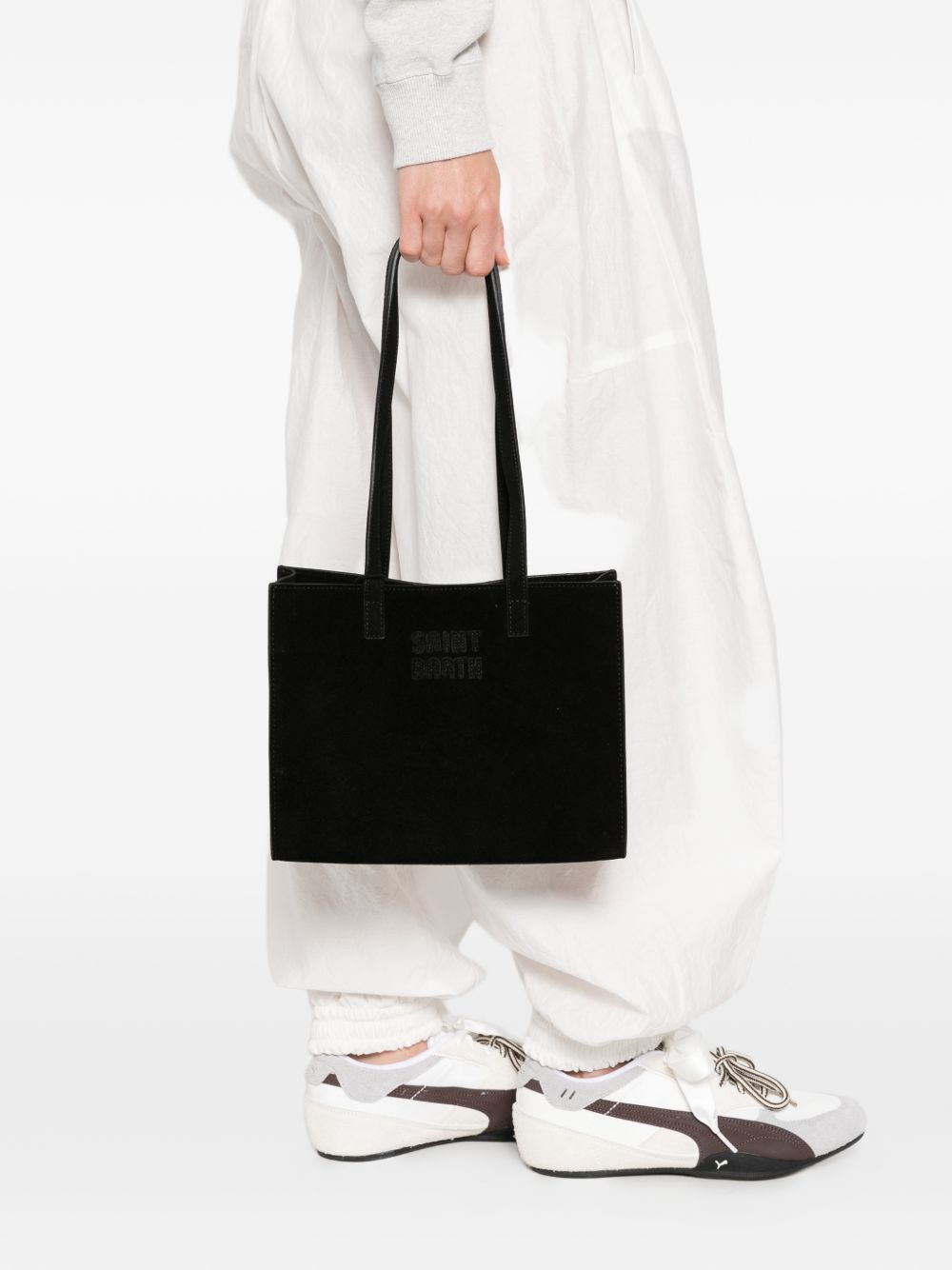 Borsa Tote Joba MC2 Saint Barth nera in camoscio JOBA001 00783M MC2 ST. BARTH