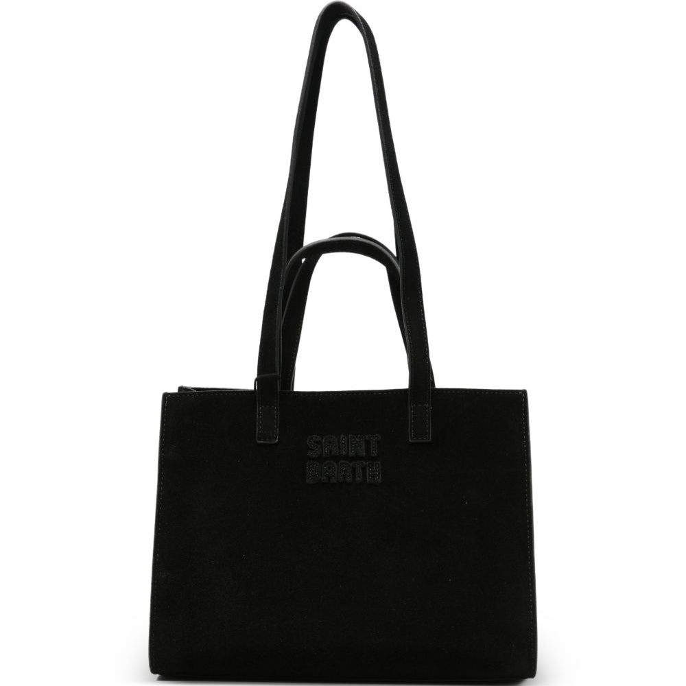 Borsa Tote Joba MC2 Saint Barth nera in camoscio JOBA001 00783M MC2 ST. BARTH