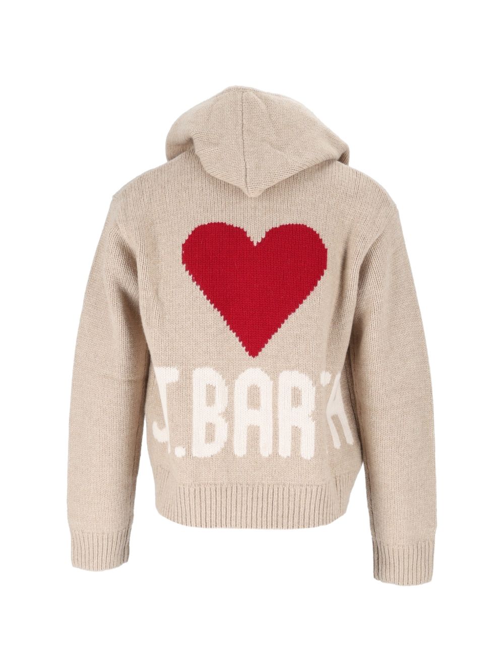 Felpa Kyla con zip MC2 Saint Barth Kids beige con motivo a cuore sul davanti KYLA005 00251M MC2 ST. BARTH