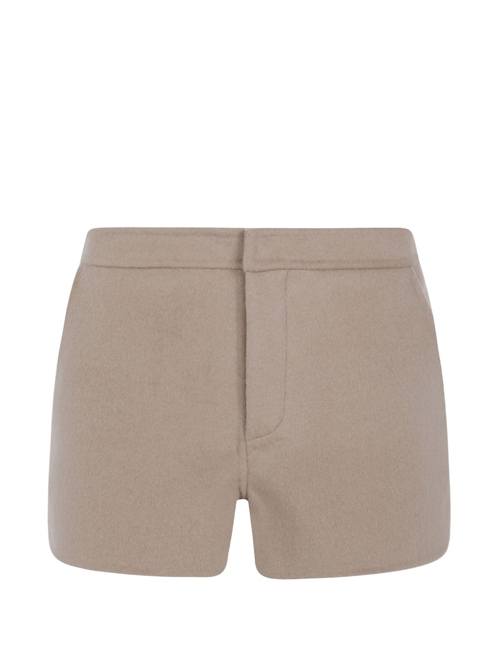Shorts per donna MC2 Saint Barth beige con rifiniture in pelle LVA0002 00027M MC2 ST. BARTH