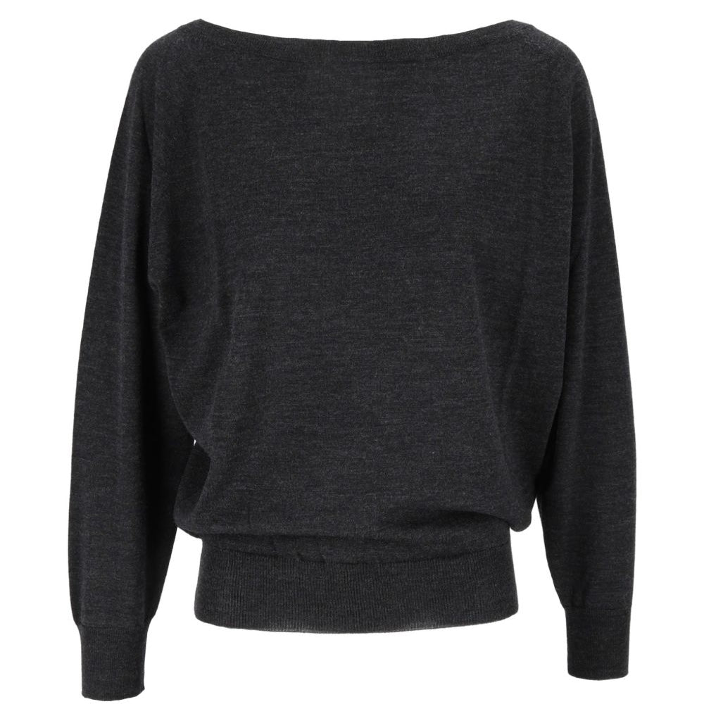 Maglione per donna MC2 Saint Barth grigio con scollo a barca NTY0001 00041M MC2 ST. BARTH