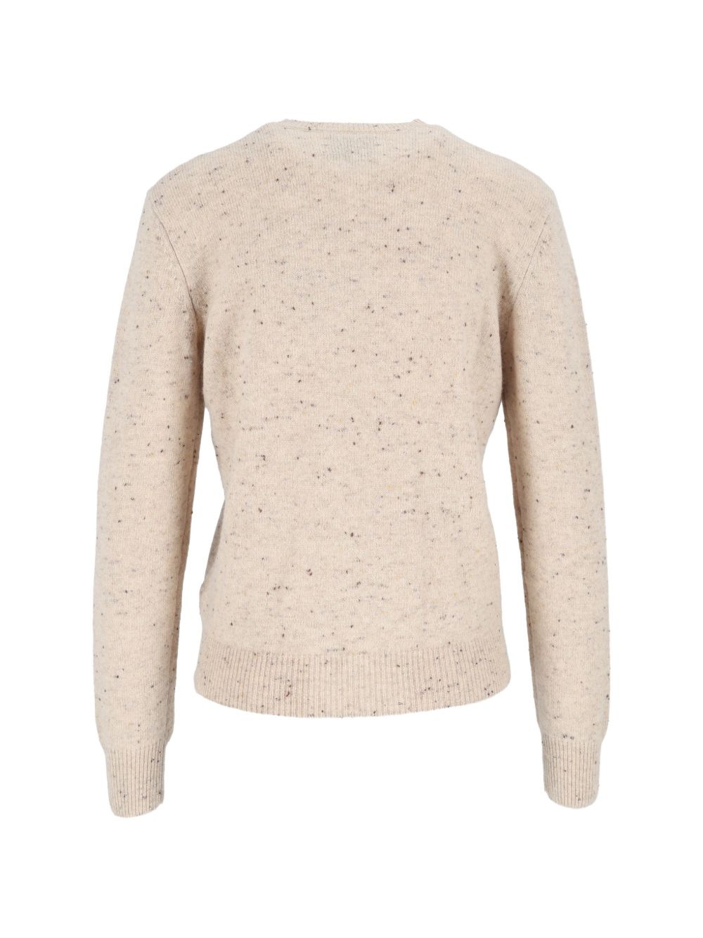 Maglione per donna MC2 St. Barth beige con ricamo cagnolino sul davanti QUE0037 00589M MC2 ST. BARTH