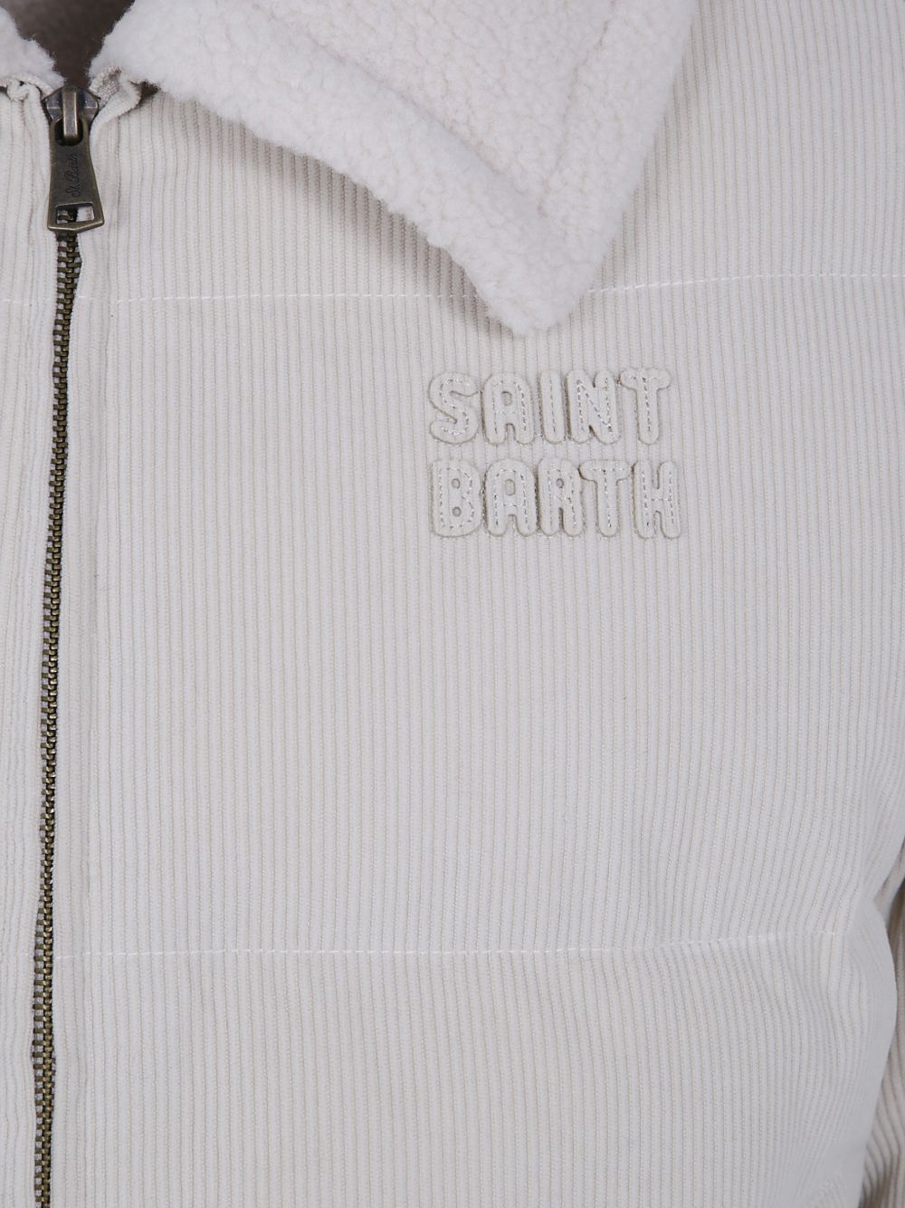 Giacca per donna MC2 St. Barth beige con texture in velluto SEH0001 00998M MC2 ST. BARTH