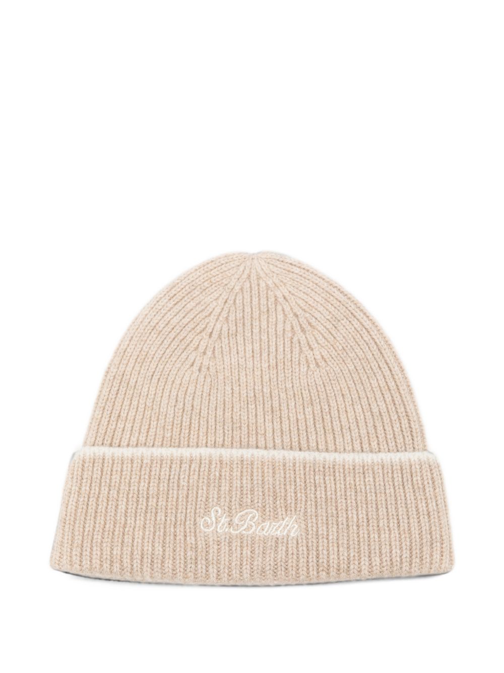 Berretto per bambino MC2 Saint Barth Kids beige con logo ricamato sul davanti ASTO002 00027M MC2 ST. BARTH KIDS