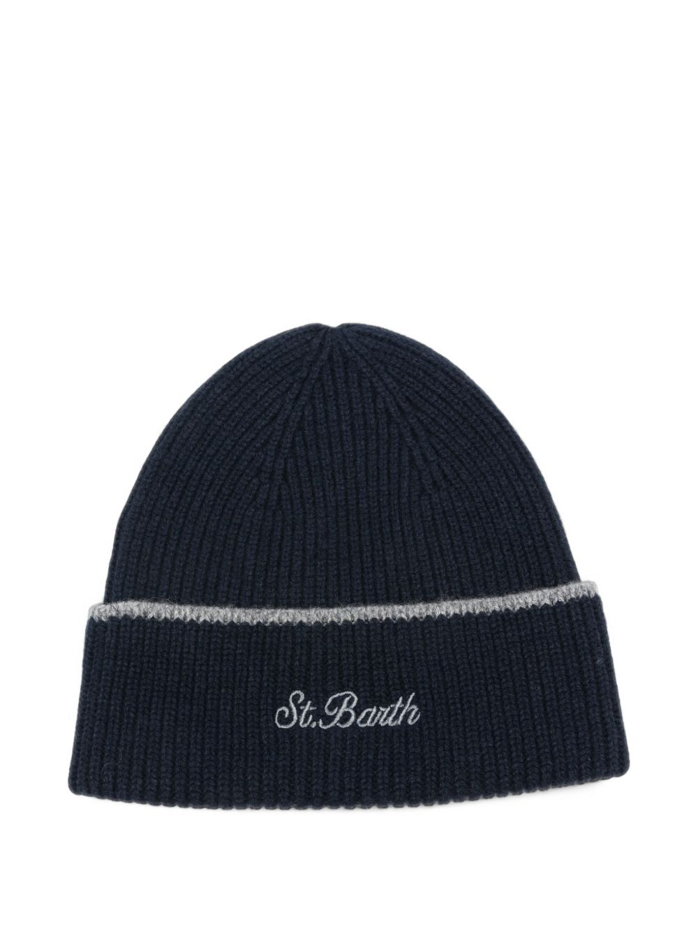 Berretto per bambino MC2 Saint Barth Kids blu navy con logo ricamato sul davanti ASTO002 00029M MC2 ST. BARTH KIDS