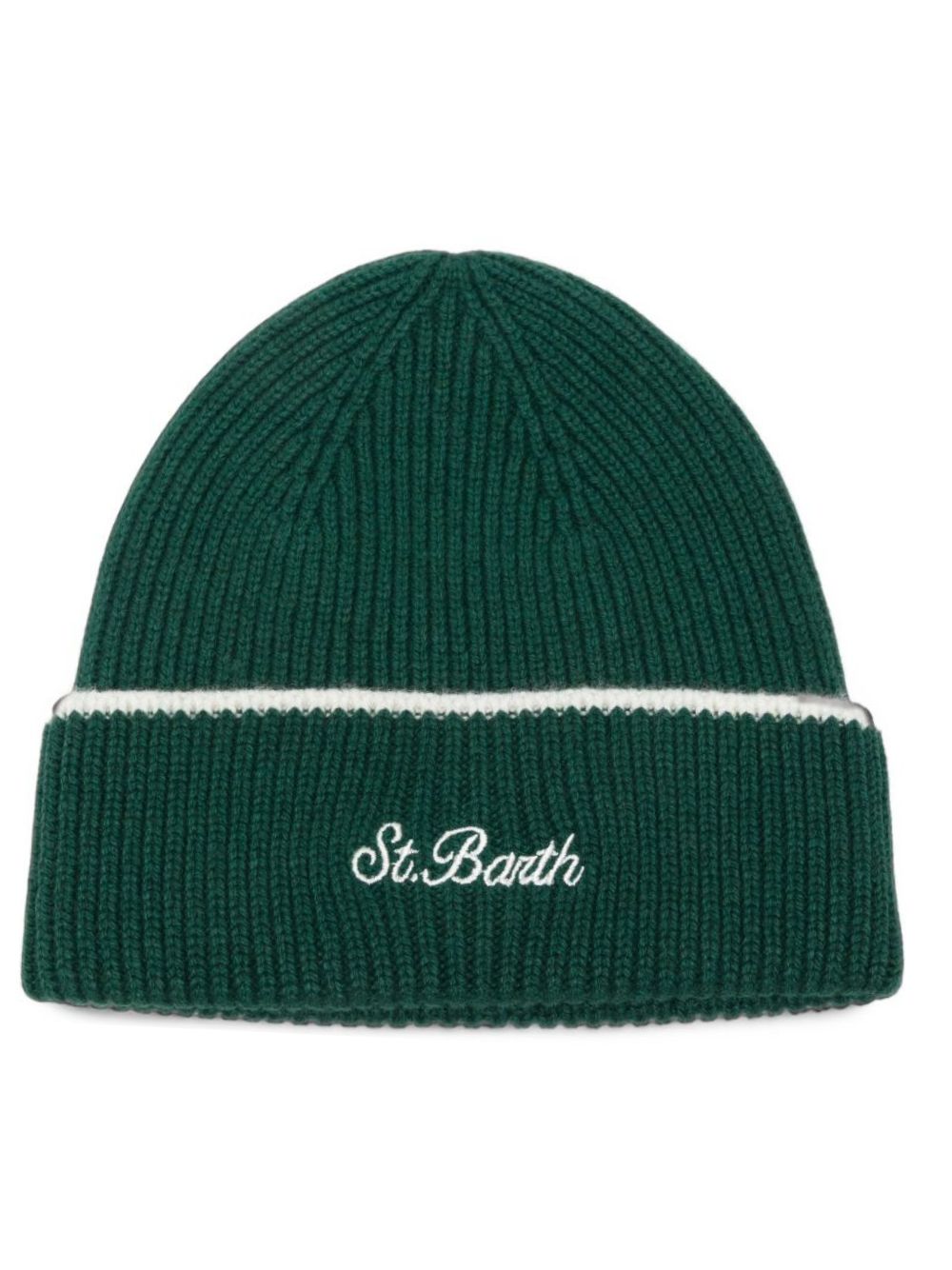 Berretto per bambino MC2 Saint Barth Kids verde con logo ricamato sul davanti ASTO002 00055M MC2 ST. BARTH KIDS