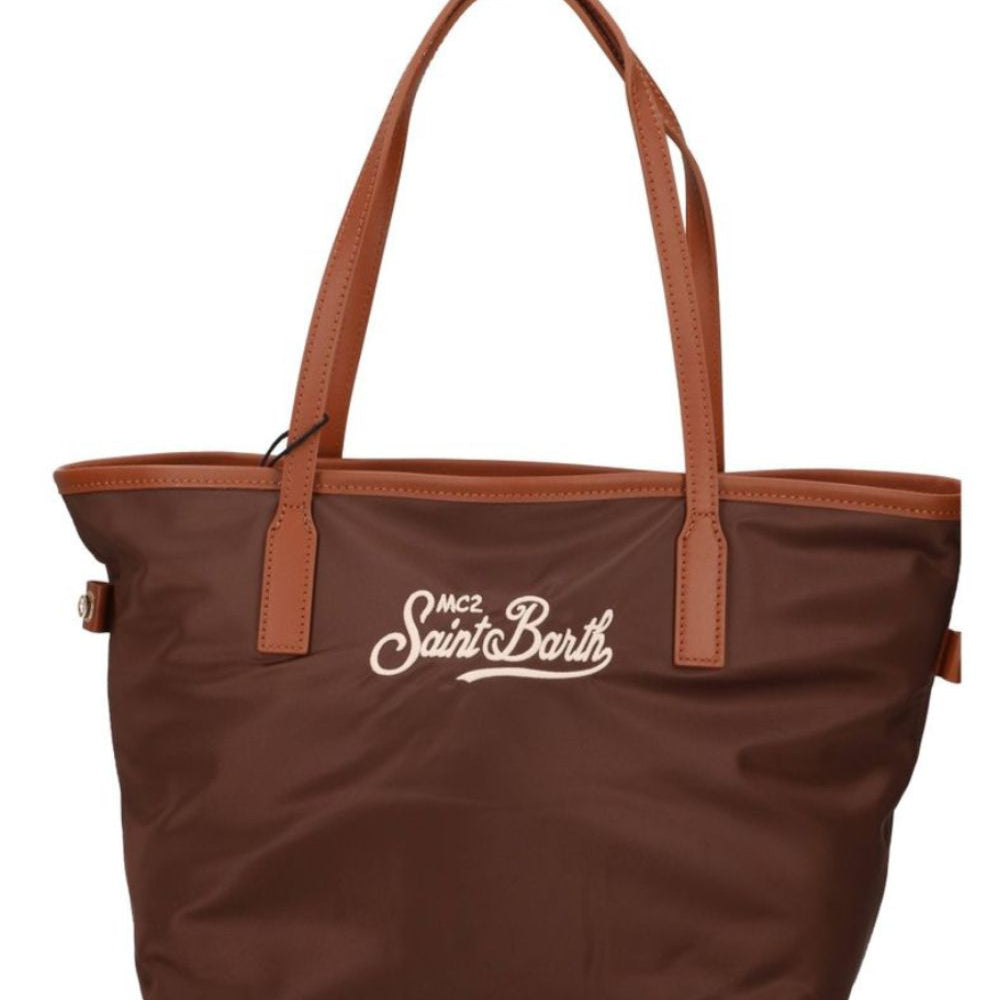 Borsa City Bag MC2 Saint Barth marrone in tessuto tecnico CB0004 00163M MC2 ST. BARTH KIDS