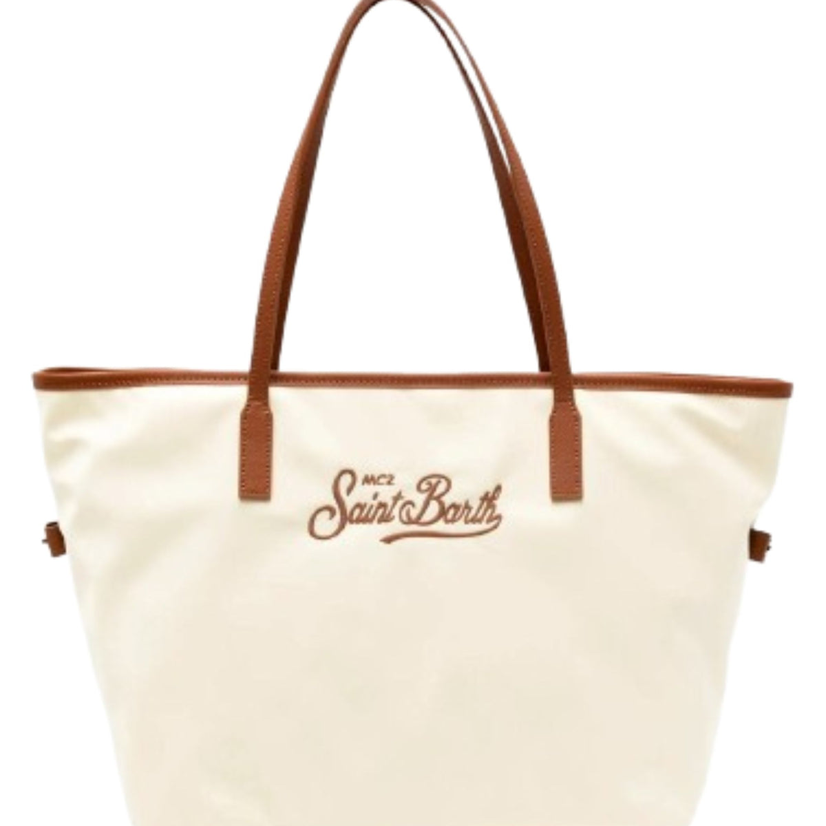 City Bags MC2 Saint Barth bianca con logo ricamato sul davanti CB0004 00478M MC2 ST. BARTH KIDS