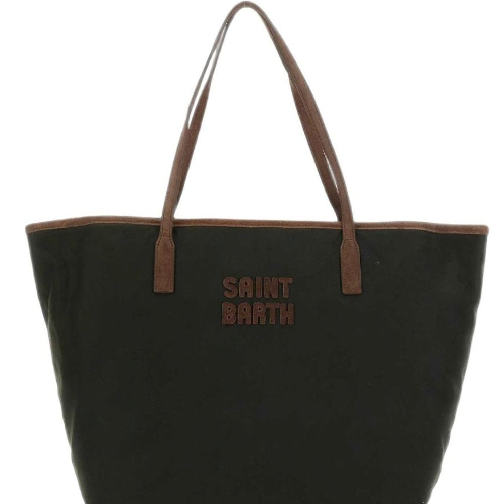 Borsa City Bag Wax MC2 St. Barth verde con finitura cerata CB0006 01022M MC2 ST. BARTH KIDS