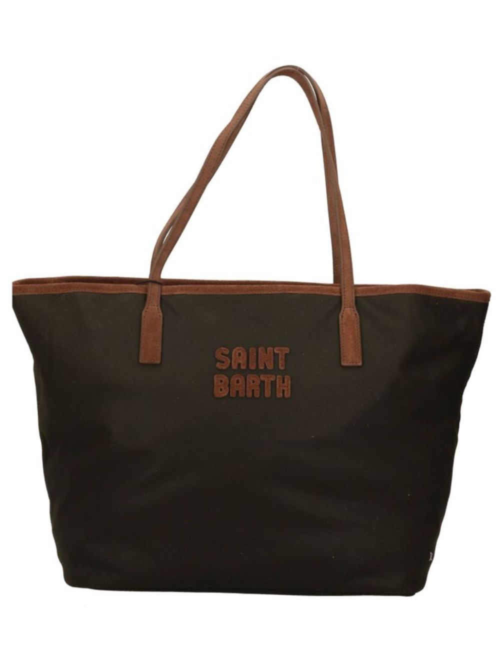 City Bag Midi MC2 Saint Barth verde con logo in rilievo sul davanti CBMID003 01022M MC2 ST. BARTH KIDS