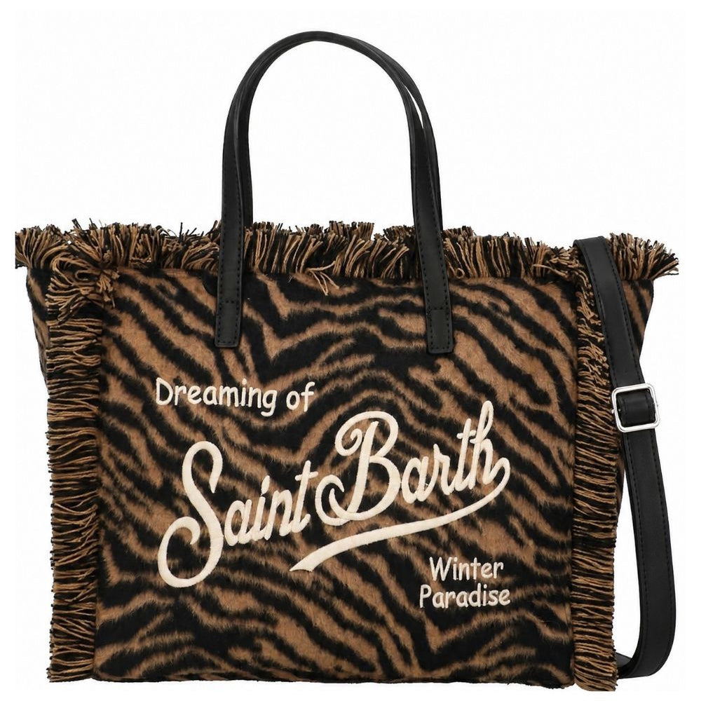 Borsa Colette Felt MC2 St. Barth marrone con stampa grafica animalier COL0046 00469M MC2 ST. BARTH KIDS
