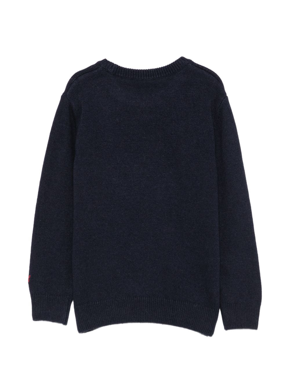Maglione per bambino MC2 Saint Barth Kids blu navy con stampa intarsiata sul davanti DOU0001 02206M MC2 ST. BARTH KIDS