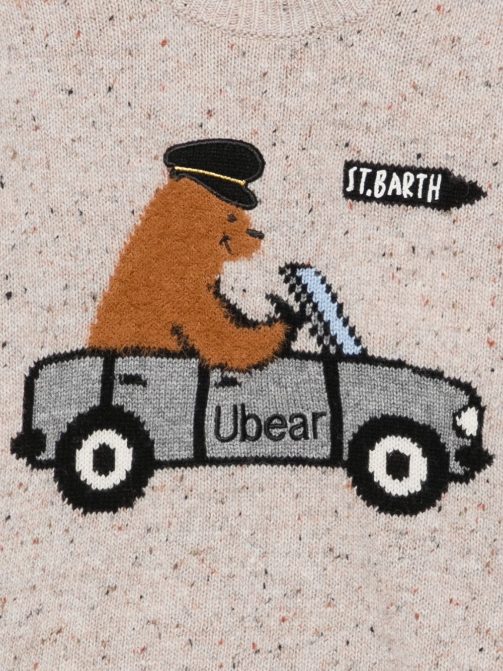 Maglione per bambino MC2 Saint Barth Kids beige a maniche lunghe DOU0022 00181M MC2 ST. BARTH KIDS