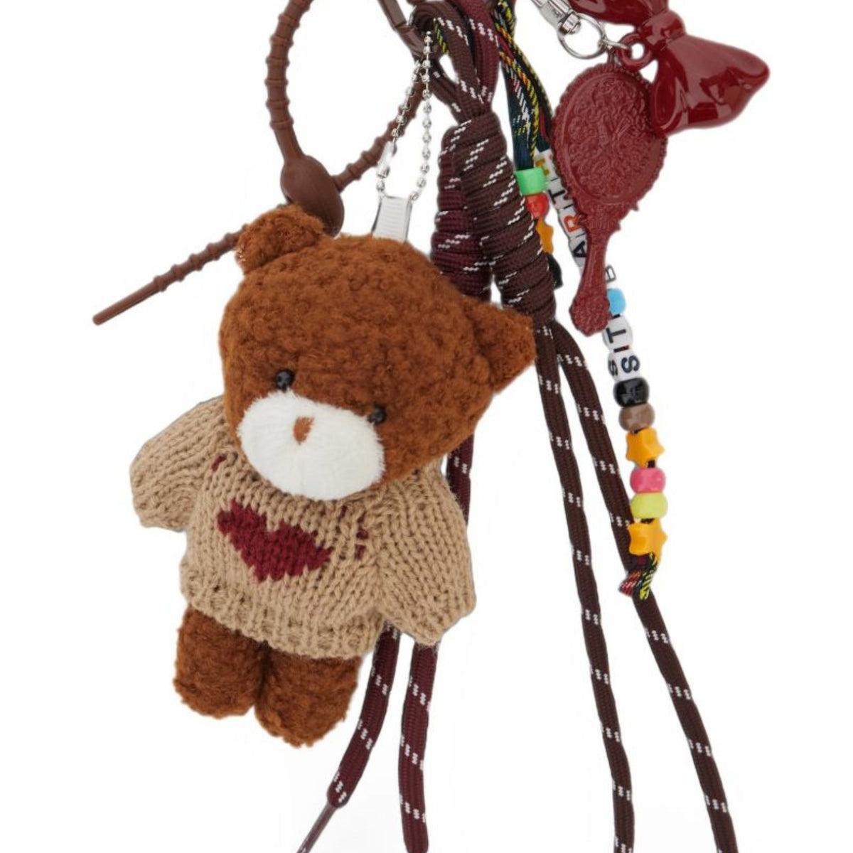 Portachiavi MC2 Saint Barth marrone a forma di orsetto FUNC001 00458M MC2 ST. BARTH KIDS
