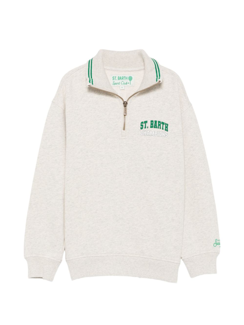 Felpa per bambino MC2 Saint Barth KIds beige con stampa grafica sul retro HNT0001 00265M MC2 ST. BARTH KIDS