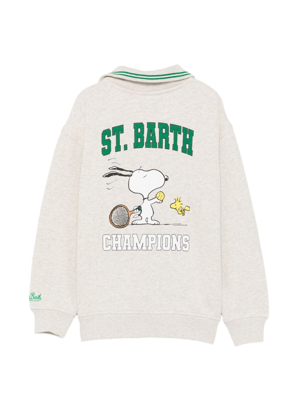 Felpa per bambino MC2 Saint Barth KIds beige con stampa grafica sul retro HNT0001 00265M MC2 ST. BARTH KIDS