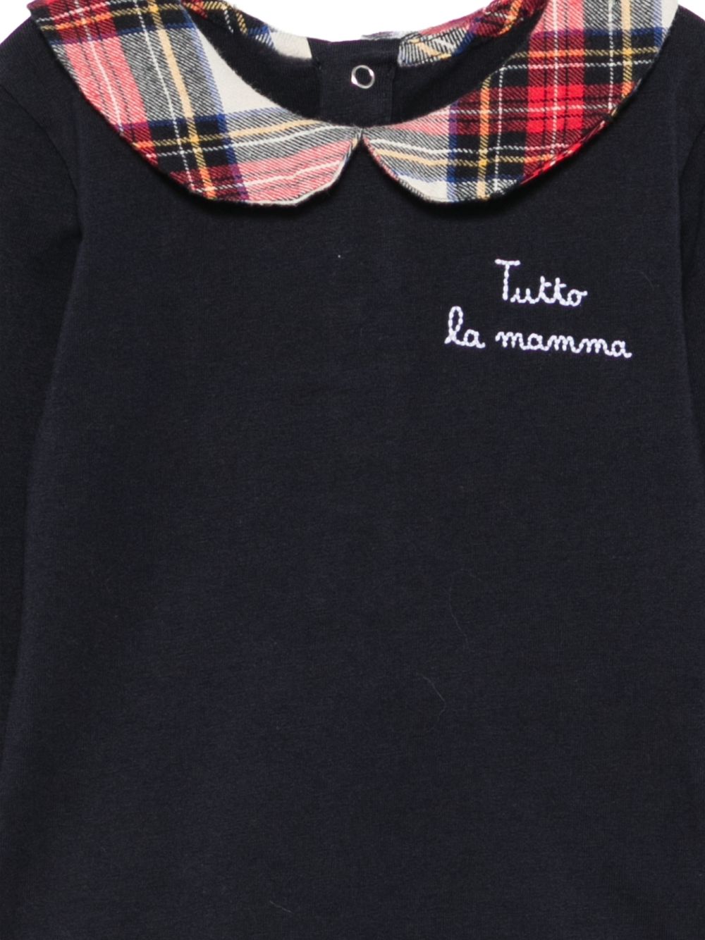 Body per neonati MC2 Saint Barth Kids blu navy con frase ricamata JCQ0001 01268M MC2 ST. BARTH KIDS