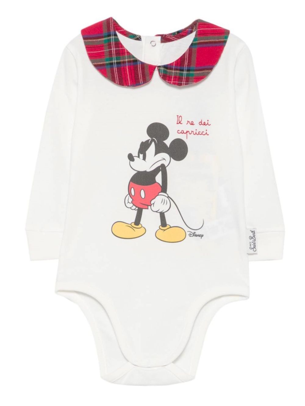Body per neonato MC2 Saint Barth Kids X Disney bianco con stampa topolino JCQ0001 01986M MC2 ST. BARTH KIDS