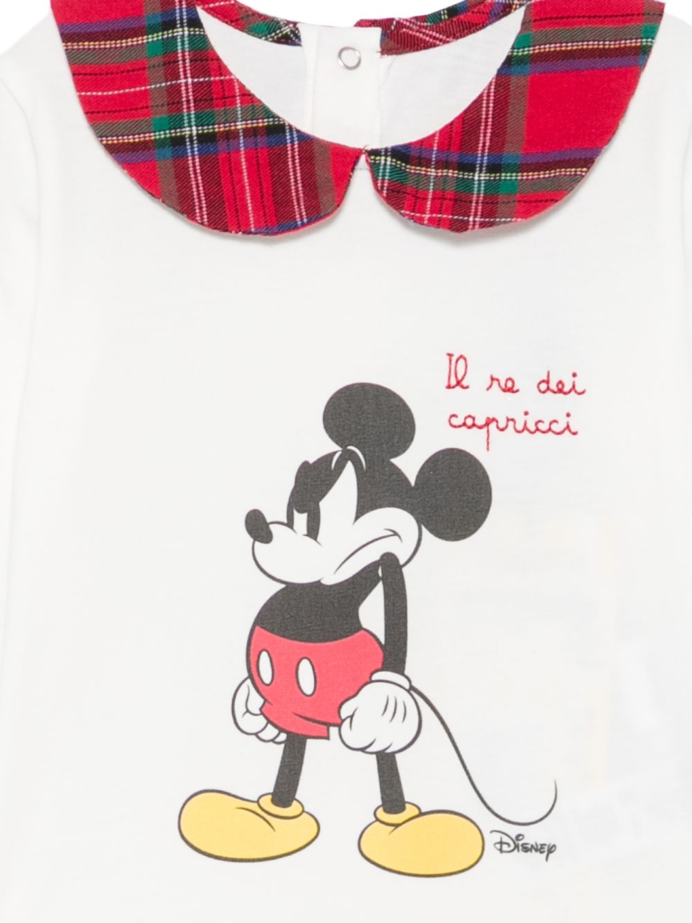 Body per neonato MC2 Saint Barth Kids X Disney bianco con stampa topolino JCQ0001 01986M MC2 ST. BARTH KIDS