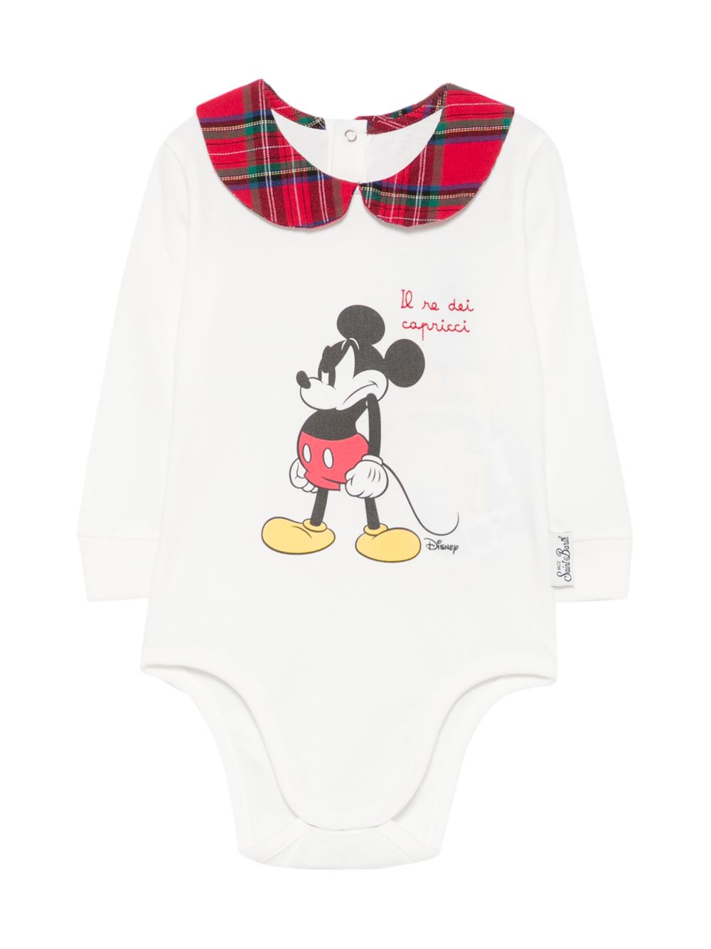 Body per neonato MC2 Saint Barth Kids X Disney bianco con stampa topolino JCQ0001 01986M MC2 ST. BARTH KIDS