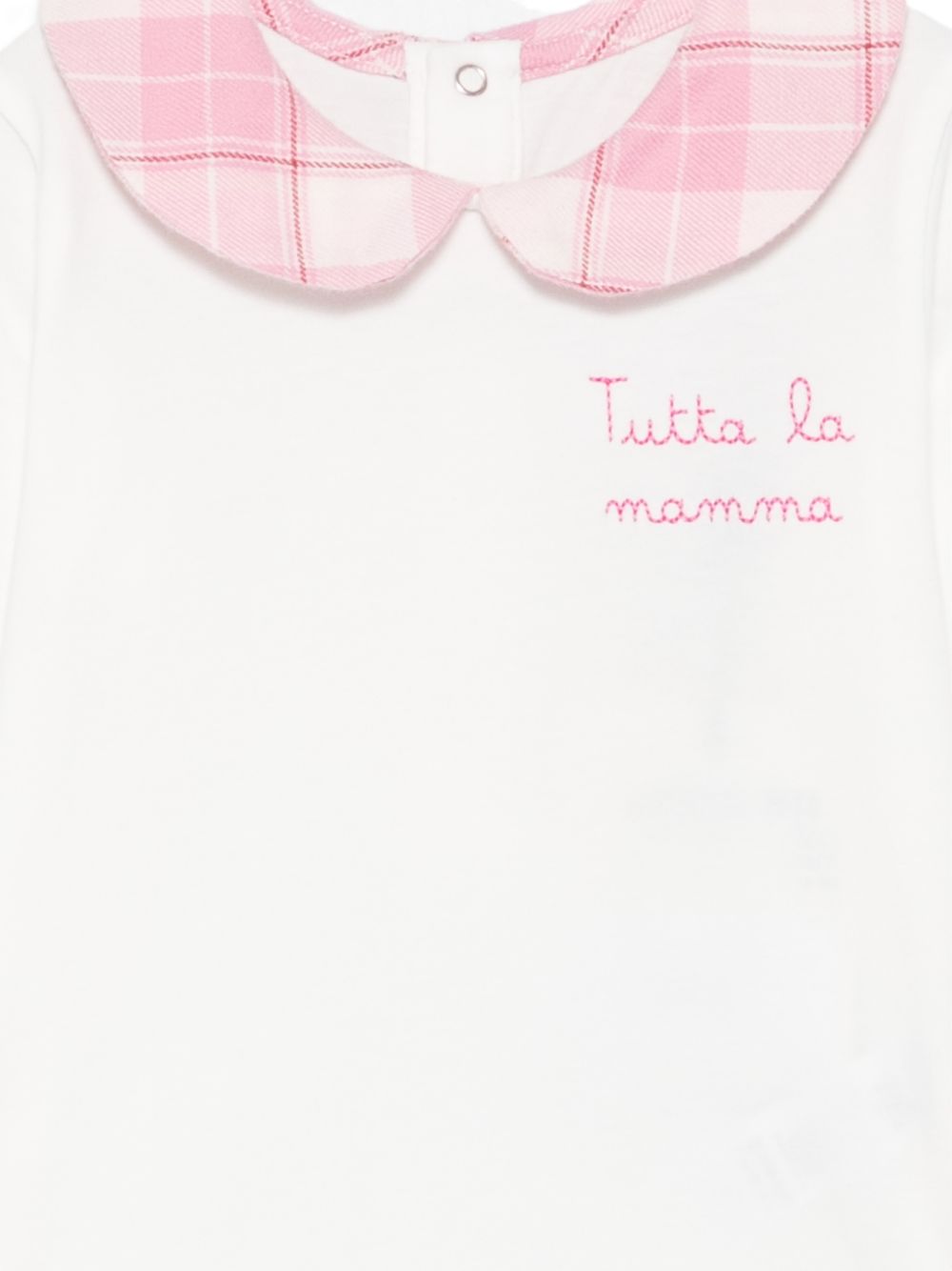 Body per neonata MC2 Saint Barth Kids bianco con colletto Peter Pan JCQ0001 02121M MC2 ST. BARTH KIDS