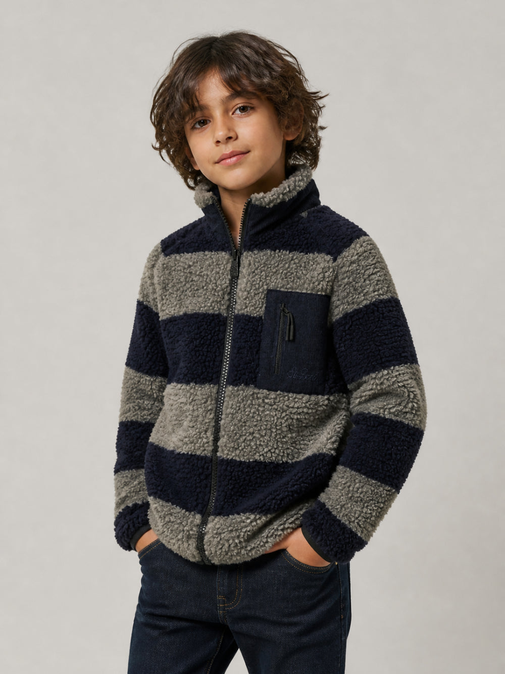 Giubbino per bambino MC2 St. Barth Kids x Peanuts multicolore con ricamo Snoopy sul retro KEY0005 00203M MC2 ST. BARTH KIDS