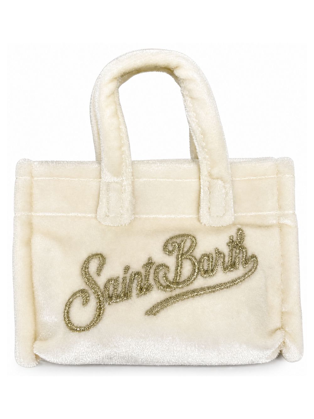Portachiavi MC2 St. Barth bianco con logo ricamato sul davanti KEYB008 00172M MC2 ST. BARTH KIDS