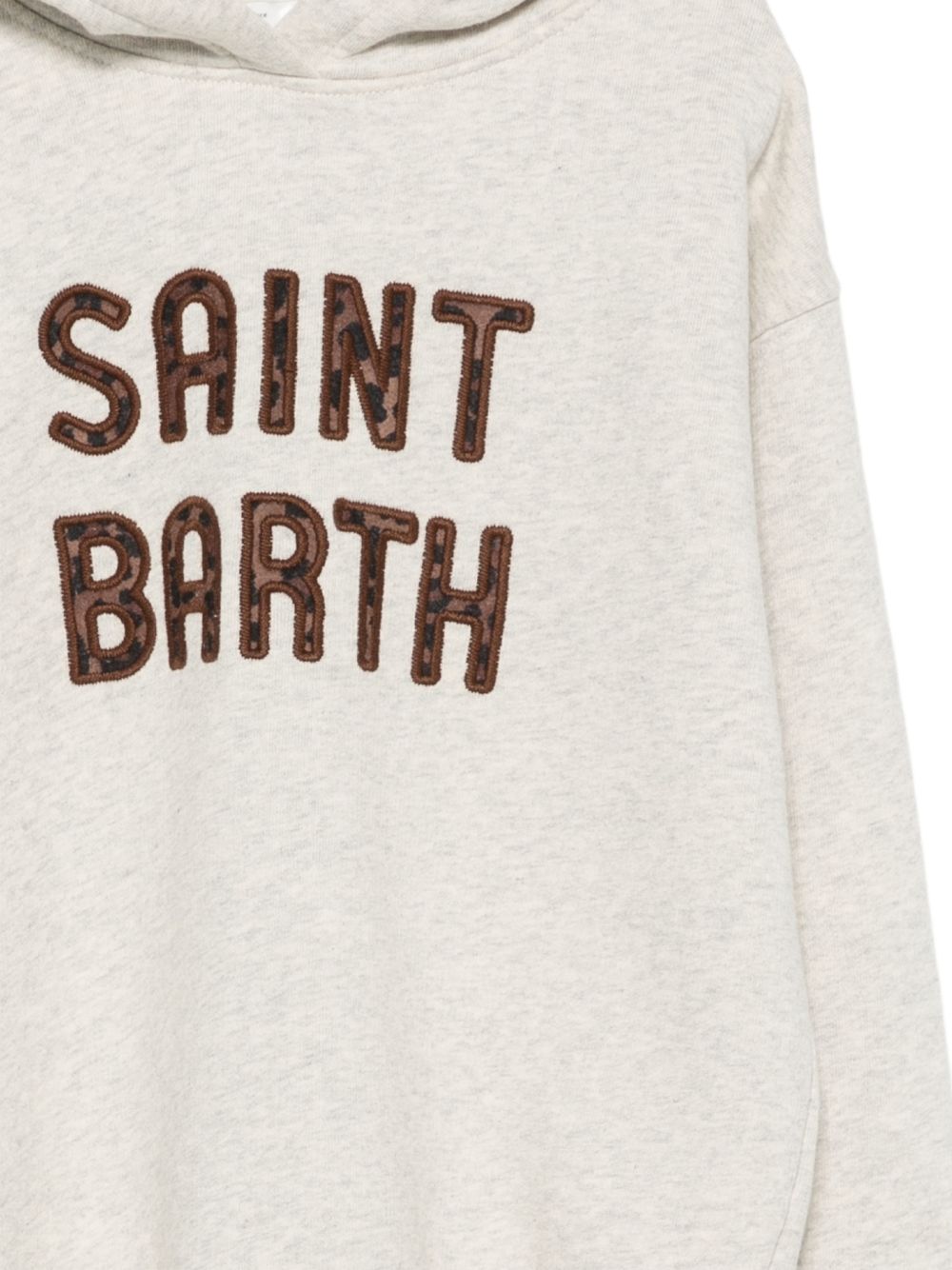 Felpa per bambina MC2 Saint Barth Kids grigia con logo ricamato sul davanti MIND004 00770M MC2 ST. BARTH KIDS