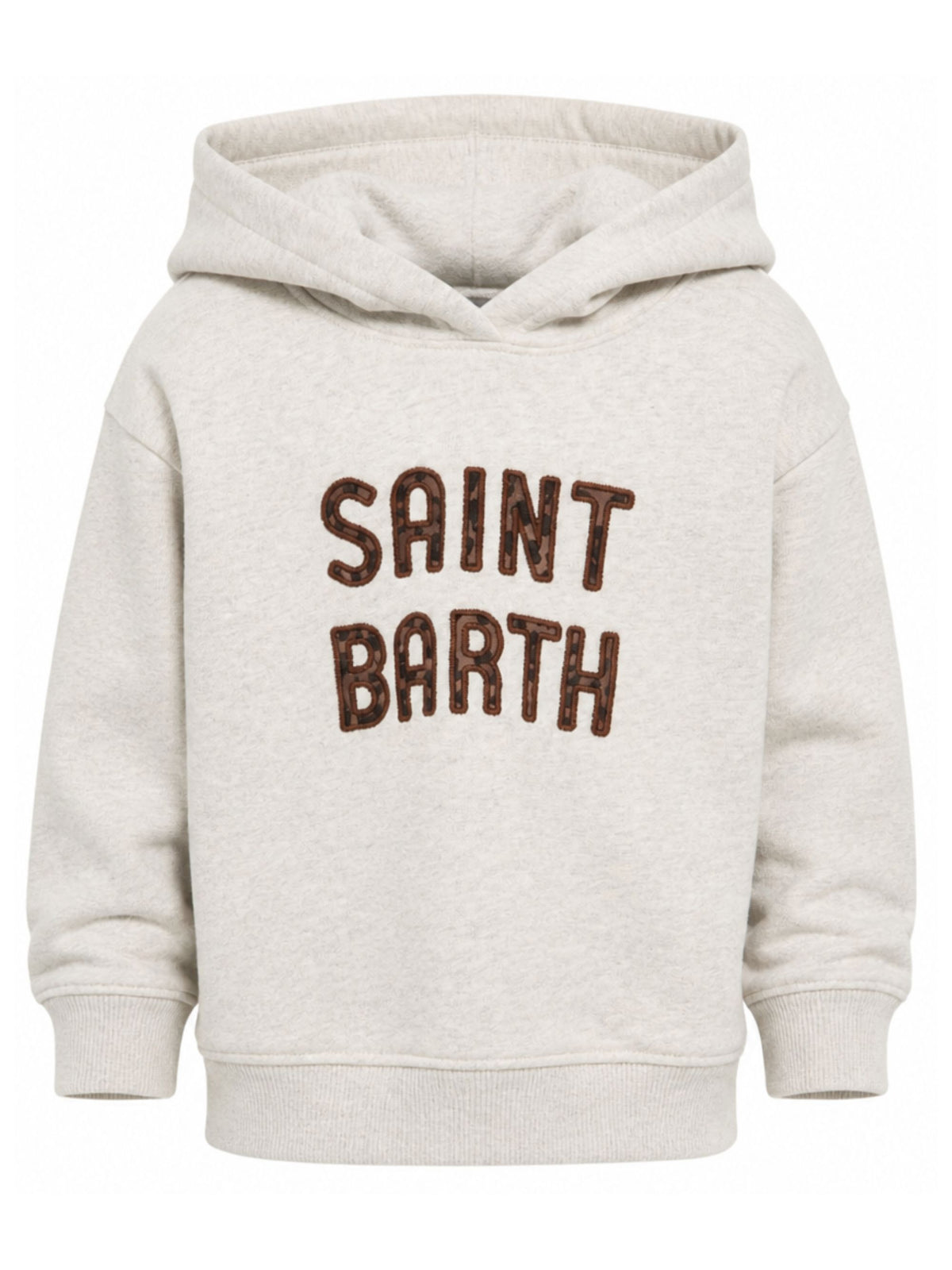 Felpa per bambina MC2 Saint Barth Kids grigia con logo ricamato sul davanti MIND004 00770M MC2 ST. BARTH KIDS