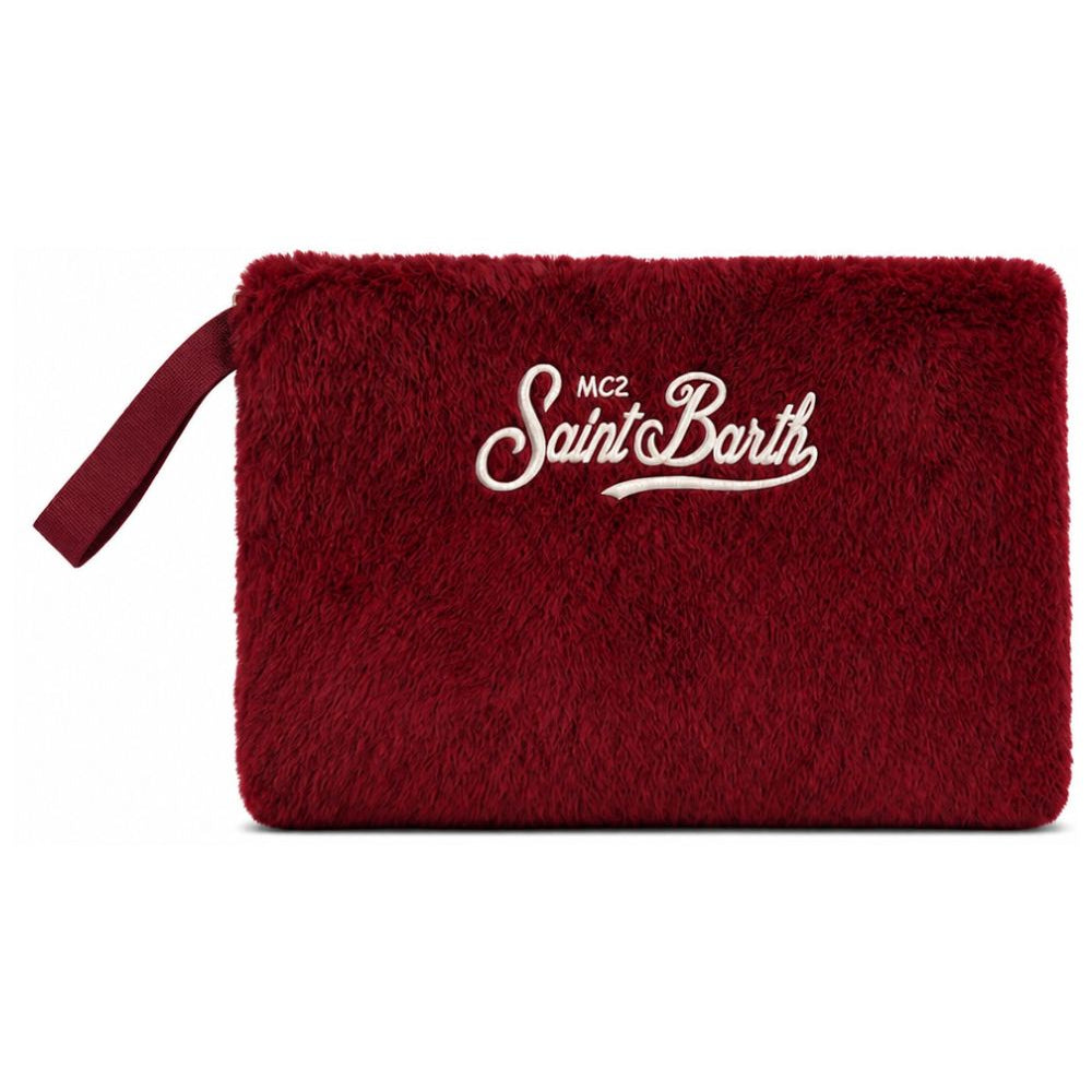 Pochette Parisienne MC2 St. Barth rossa con finitura in eco shearling PARE0004 00192M MC2 ST. BARTH KIDS