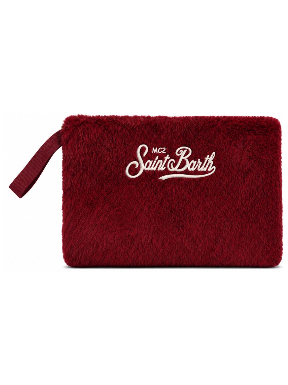 Pochette Parisienne MC2 St. Barth rossa con finitura in eco shearling PARE0004 00192M MC2 ST. BARTH KIDS