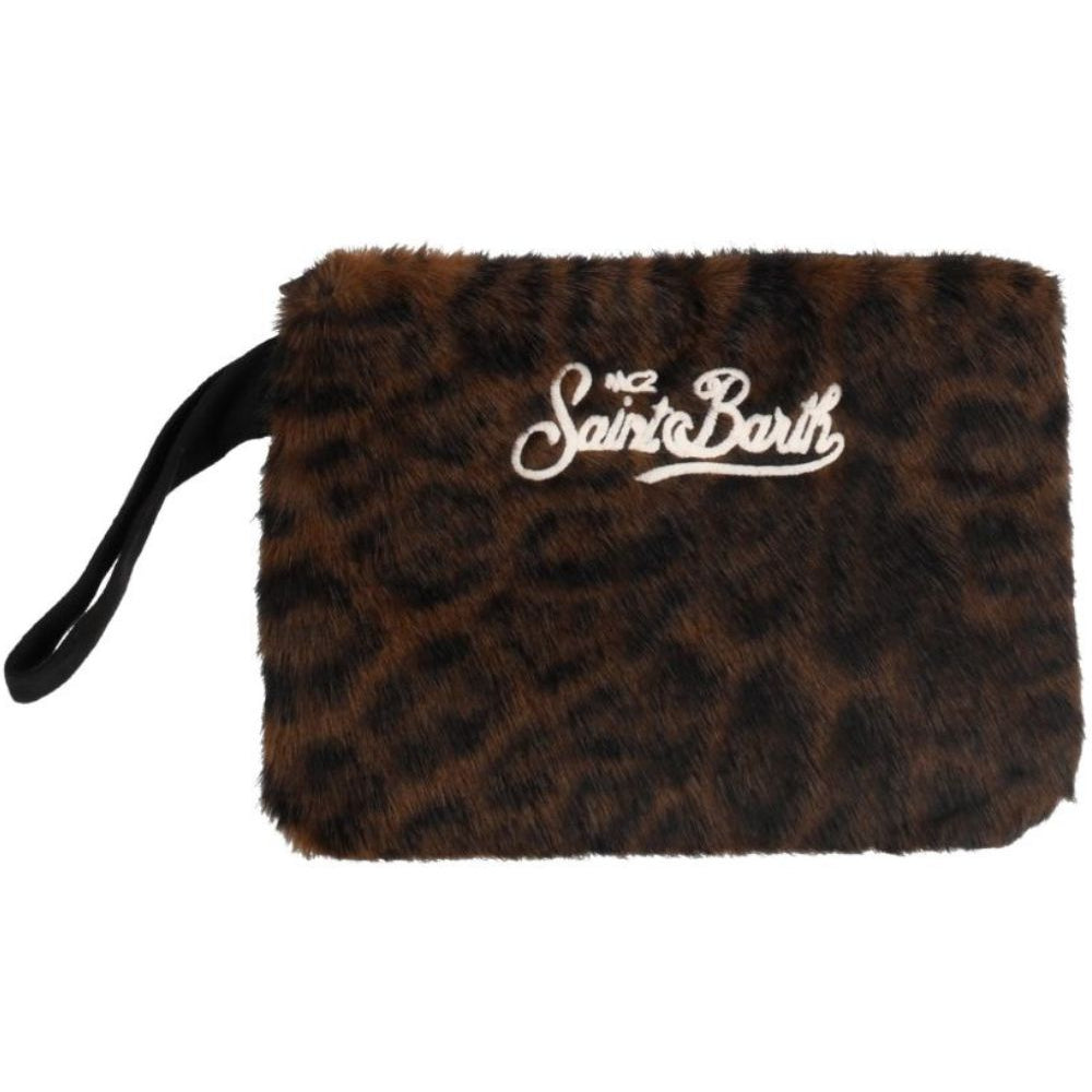 Pochette Pareasy Fur MC2 St. Barth animalier con finitura in eco-shearling PARE0004 00212M MC2 ST. BARTH KIDS