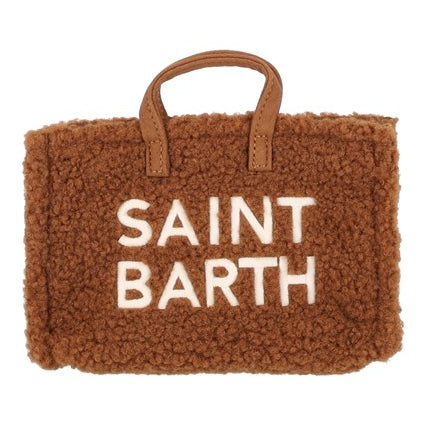 Phone Bag MC2 Saint Barth marrone con finitura in shearling PHONE004 02544M MC2 ST. BARTH KIDS