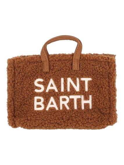 Phone Bag MC2 Saint Barth marrone con finitura in shearling PHONE004 02544M MC2 ST. BARTH KIDS