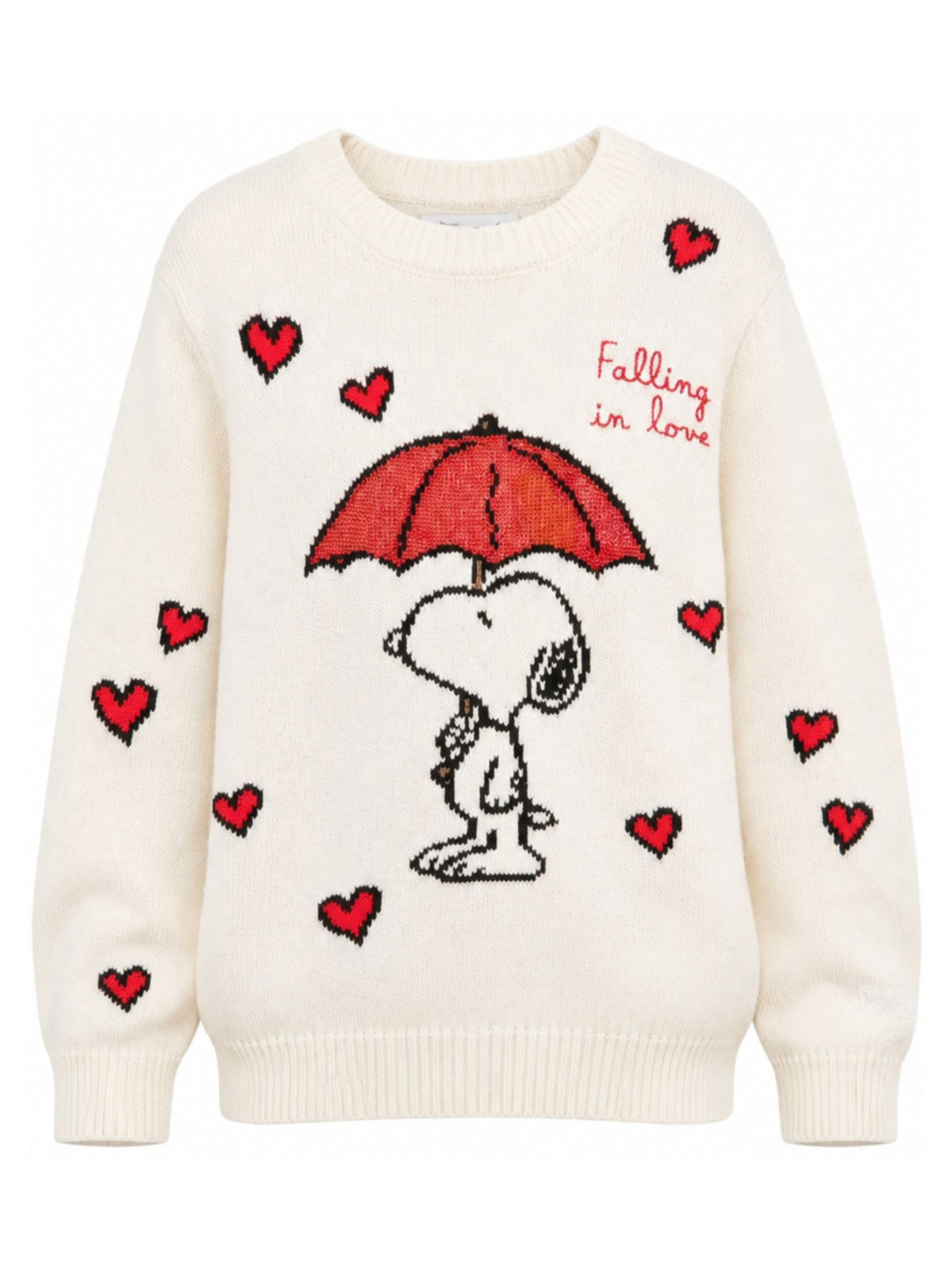 Maglione per bambina MC2 Saint Barth Kids beige con ricamo Snoopy PRC0005 00160M MC2 ST. BARTH KIDS