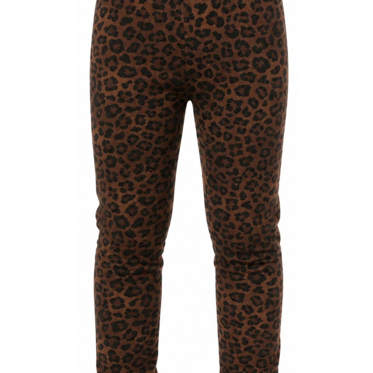Leggins per bambina MC2 Saint Barth Kids marrone con stampa animalier ROSY001 00342M MC2 ST. BARTH KIDS