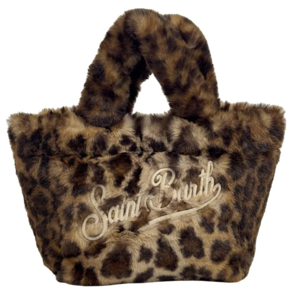Borsa Vanity Mini Soft Fur MC2 St. Barth animalier con logo ricamato sul davanti VAMI021 00214M MC2 ST. BARTH KIDS
