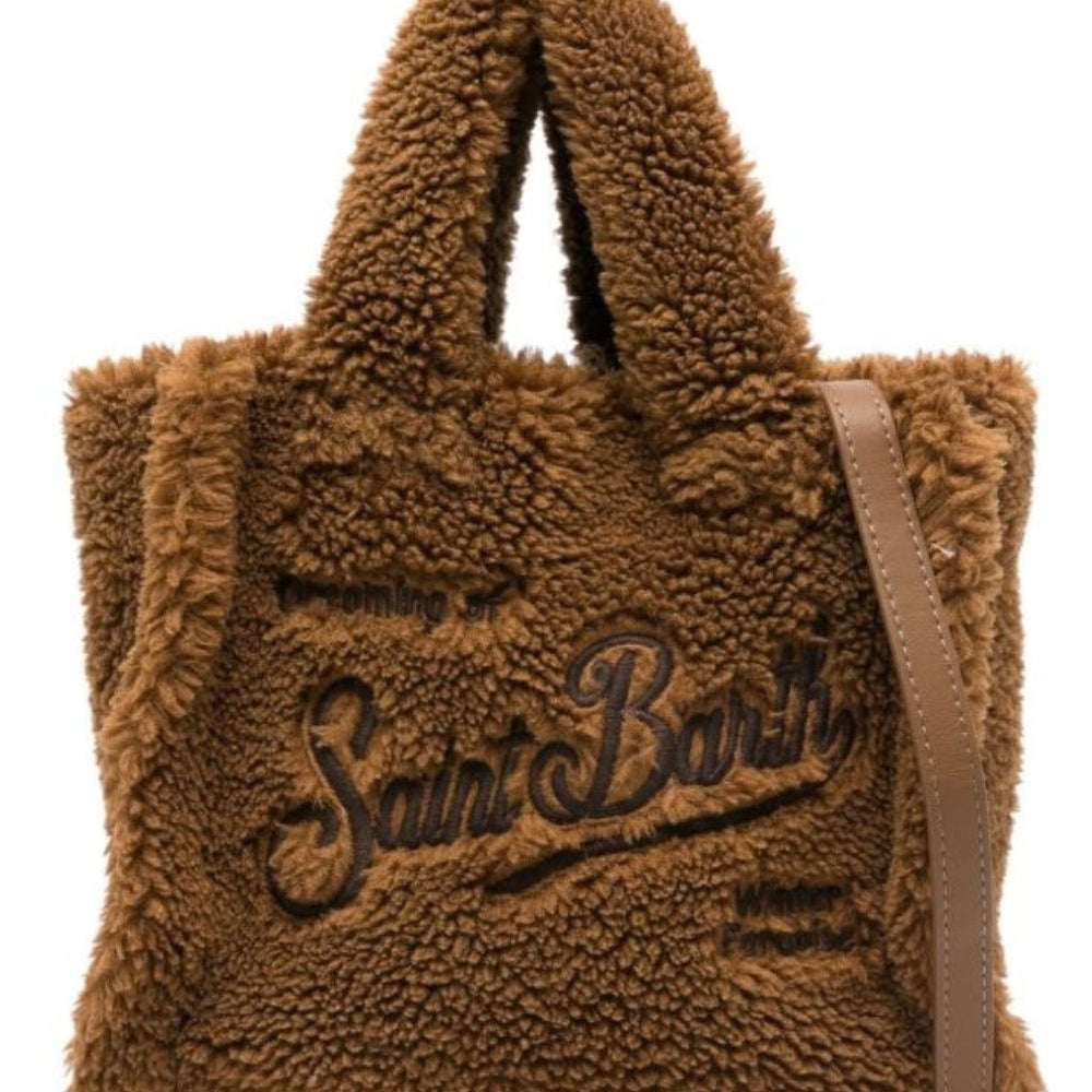 Borsa Vanity Mini MC2 St. Barth marrone con ricamo logo VAMI029 00128M MC2 ST. BARTH KIDS